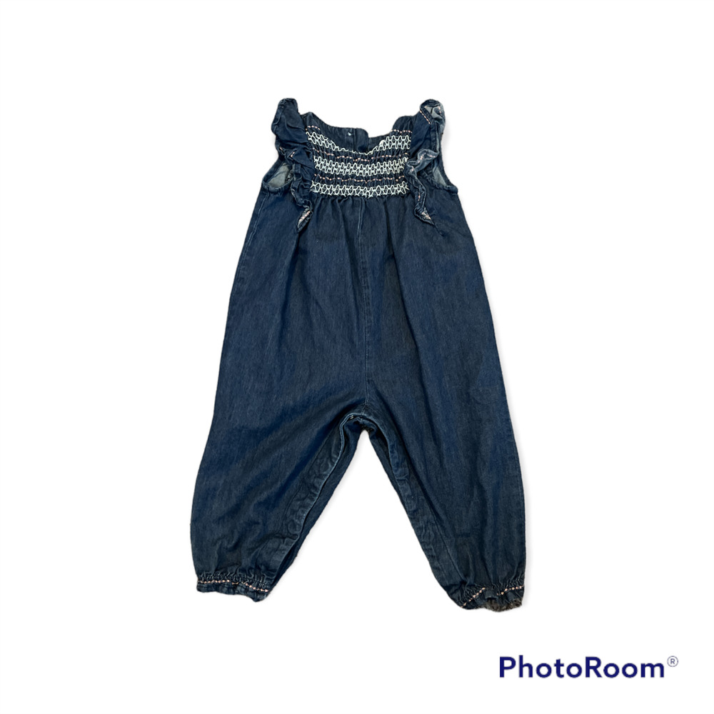 6-9 Month Girl's Light Weight Denim Romper